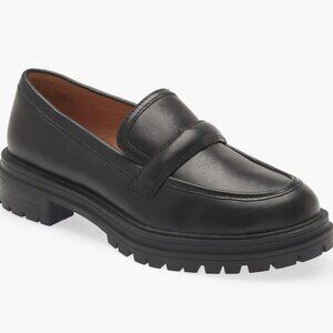 Madewell Bradley Lugsole Platform Loafers Women's Sizes Black Leather